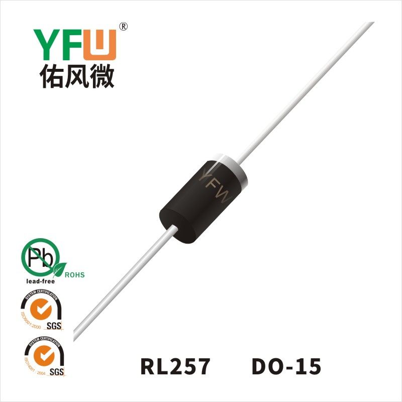 RL257 DO-15 Standard Rectifier Diode YFW diode Factory
