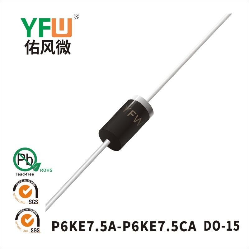 P6KE7.5CA  DO-15 TVS YFW diode Factory