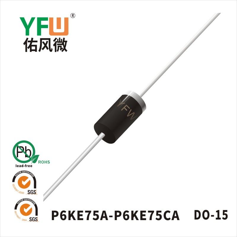 P6KE75CA  DO-15 TVS YFW diode Factory