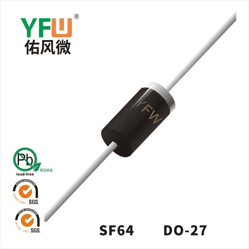 SF64 DO-27 Super Fast Recovery Rectifier Diode YFW diode Factory