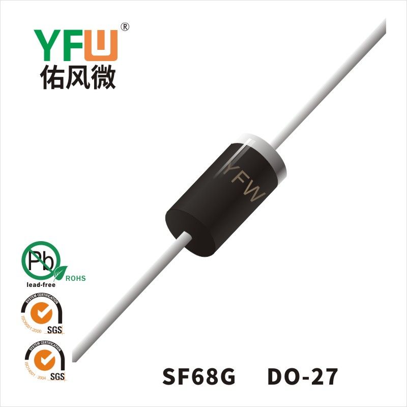 SF68G DO-27 Super Fast Recovery Rectifier Diode YFW diode Factory