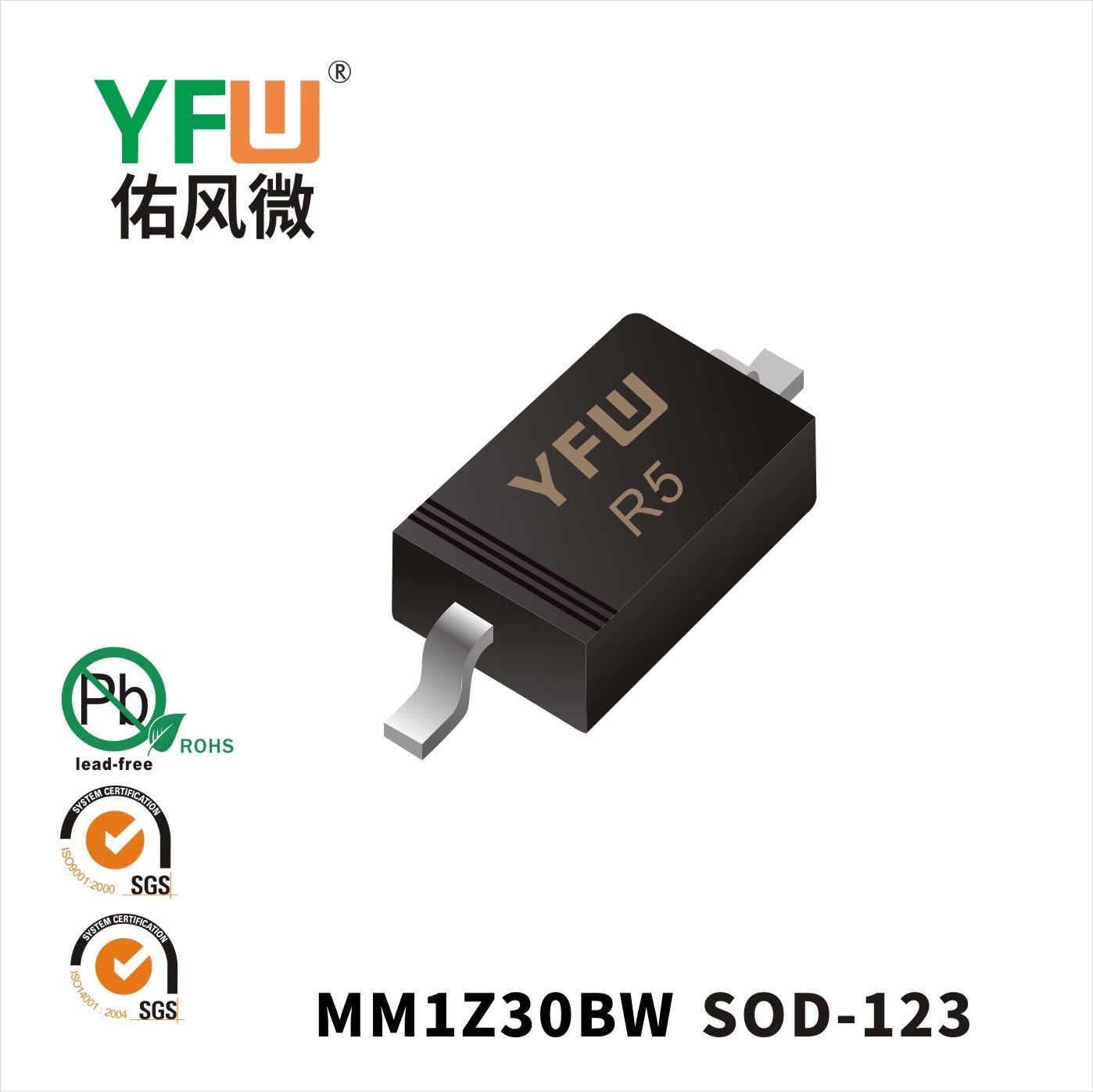 MM1Z30BW  SOD-123  Zener Diodes YFW diode Factory