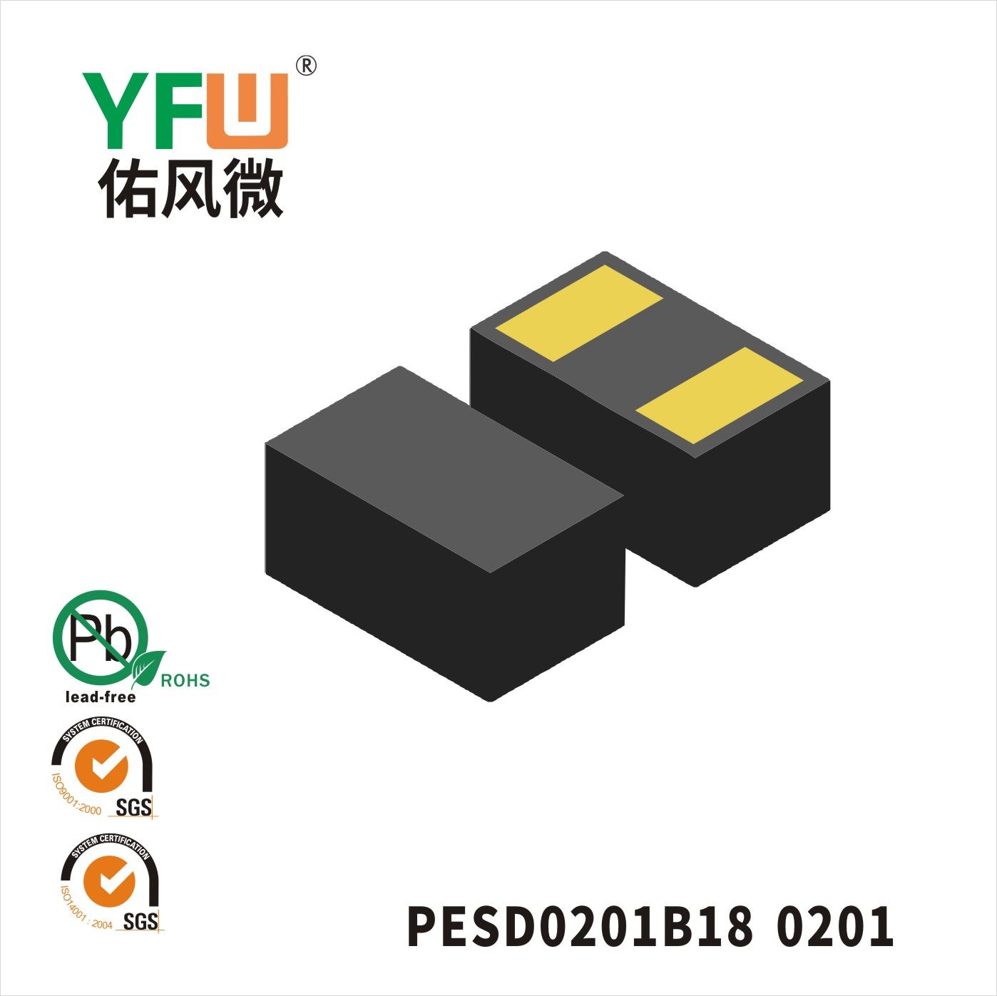 PESD0201B18   0201   ESD Protection Diode YFW diode Factory